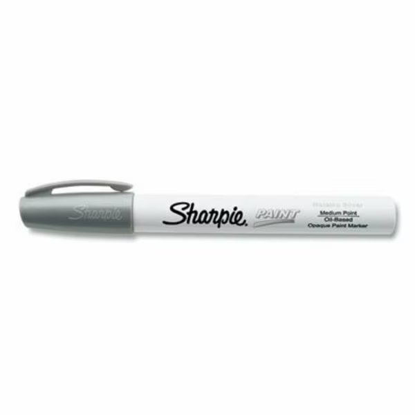 Sharpie, PERMANENT PAINT MARKER, MEDIUM BULLET TIP, SILVER, Sanford, Mfr#: 35560
